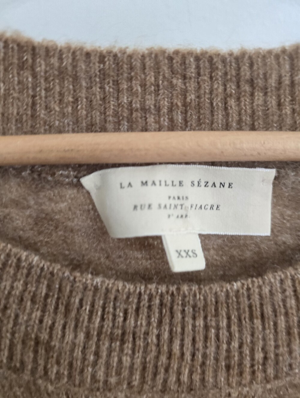 SÉZANE Victor Shoulder Button Boatneck Marled Chestnut Mohair Sweater NWOT RARE - Picture 5 of 11